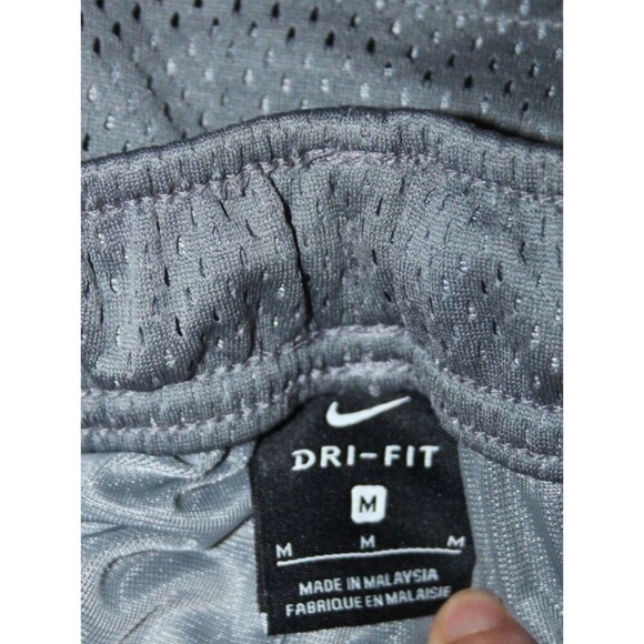 Nike Swish Men Gray Dri Fit Training Pocket Drawstring Gym Basketball Shorts M - Picture 5 of 7